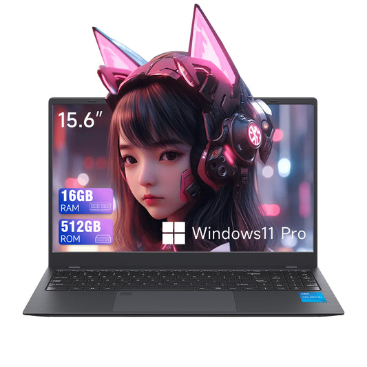 15.6 Inch Business Laptop Notebook PC CPU N5095 16GB RAM 512GB SSD Storage Windows 11 Fingerprint Recognition Backlit Keyboard laptop laptops for college laptops affordable laptop 我的商店