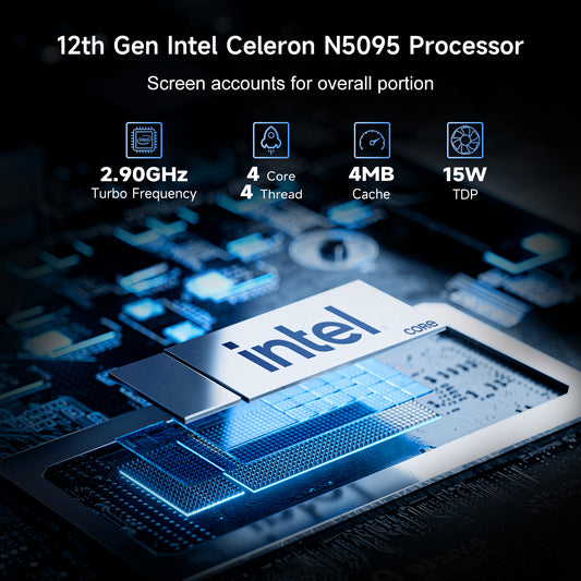 BLUEING 15.6" Laptop Computer, 16GB LPDDR4 RAM 512GB SSD, Intel UHD Graphics, Intel Celeron N5095, 1080P FHD IPS Display, Fingerprint, Backlit KB, Wi-Fi 5, BT5.0, Windows 11 Laptop for Business Office BLUEING