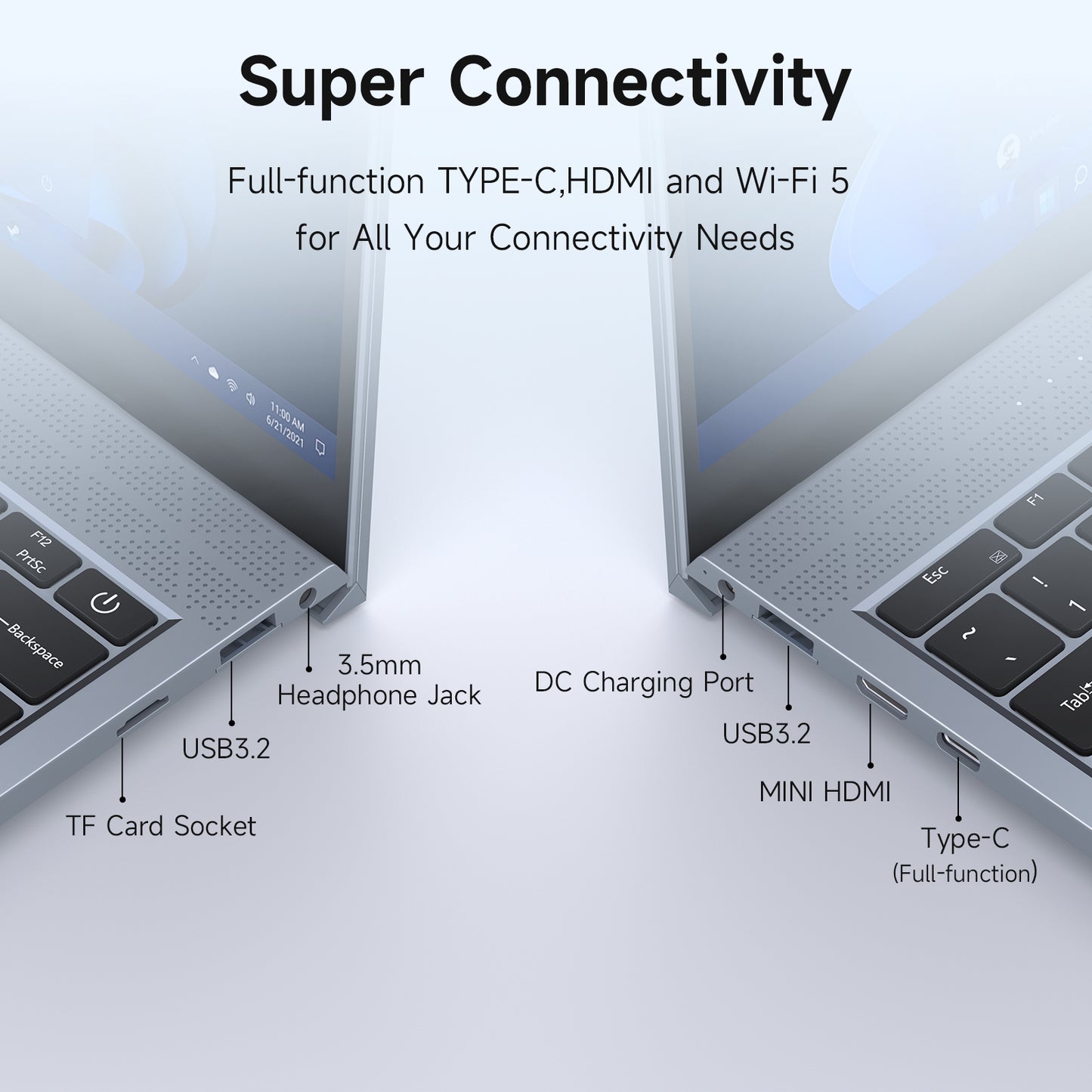 13.5 Intel core i5 Laptop DDR4 8GB RAM 256GB SSD Business Student Computer, Backlit Keyboard, Fingerprint Recognition, 2256 * 1504 IPS 2K, WIFi6, USB3.2,PD/DP/USB，1.2kg Portable Notebook