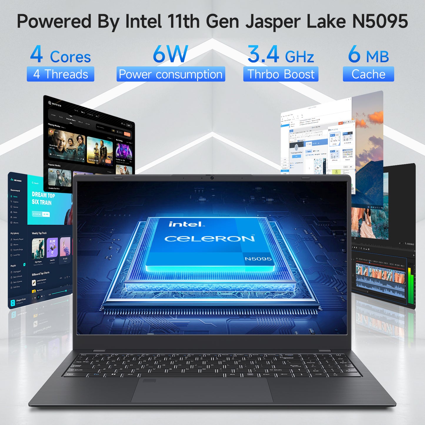 15.6 Inch Business Laptop Notebook PC CPU N5095 16GB RAM 512GB SSD Storage Windows 11 Fingerprint Recognition Backlit Keyboard laptop laptops  for college laptops affordable  laptop