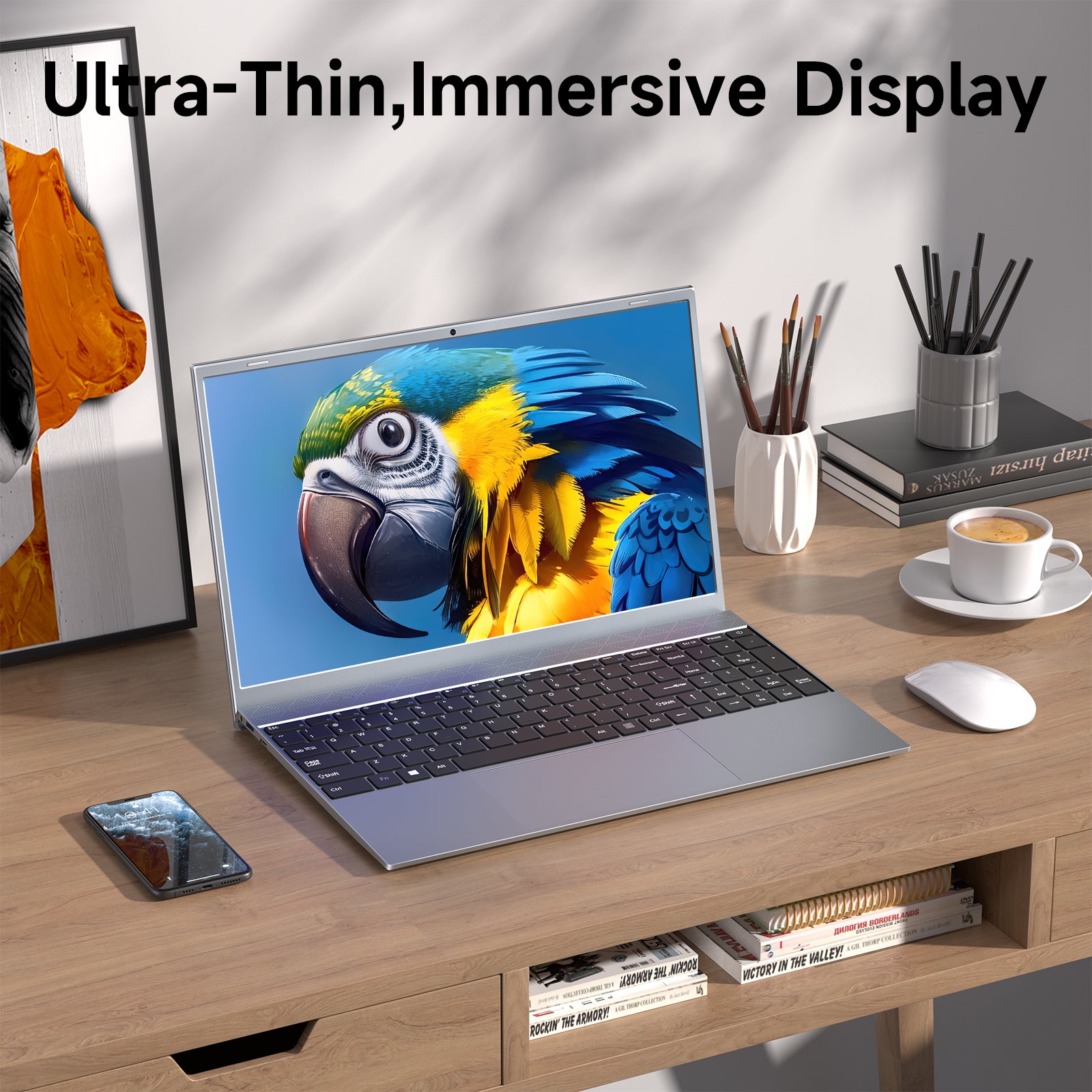 BLUEING 15.6" Laptop Computer, Windows 11 Laptop, 8GB RAM 512GB SSD, Intel Pentium Quad-Core Processor(Up to 2.64GHz), FHD 1080P IPS, Wi-Fi 5, BT5.0, Portable Notebook for Office, Students, Families BLUEING