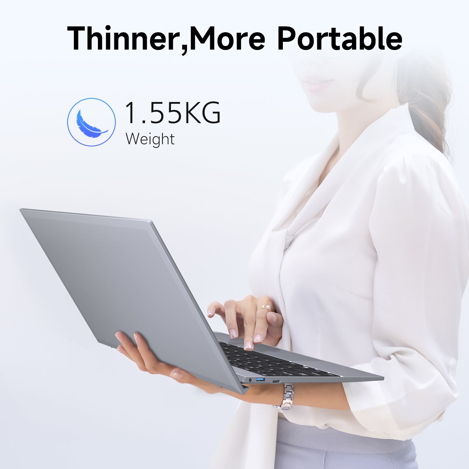 BLUEING 15.6" Laptop Computer, Windows 11 Laptop, 8GB RAM 512GB SSD, Intel Pentium Quad-Core Processor(Up to 2.64GHz), FHD 1080P IPS, Wi-Fi 5, BT5.0, Portable Notebook for Office, Students, Families BLUEING