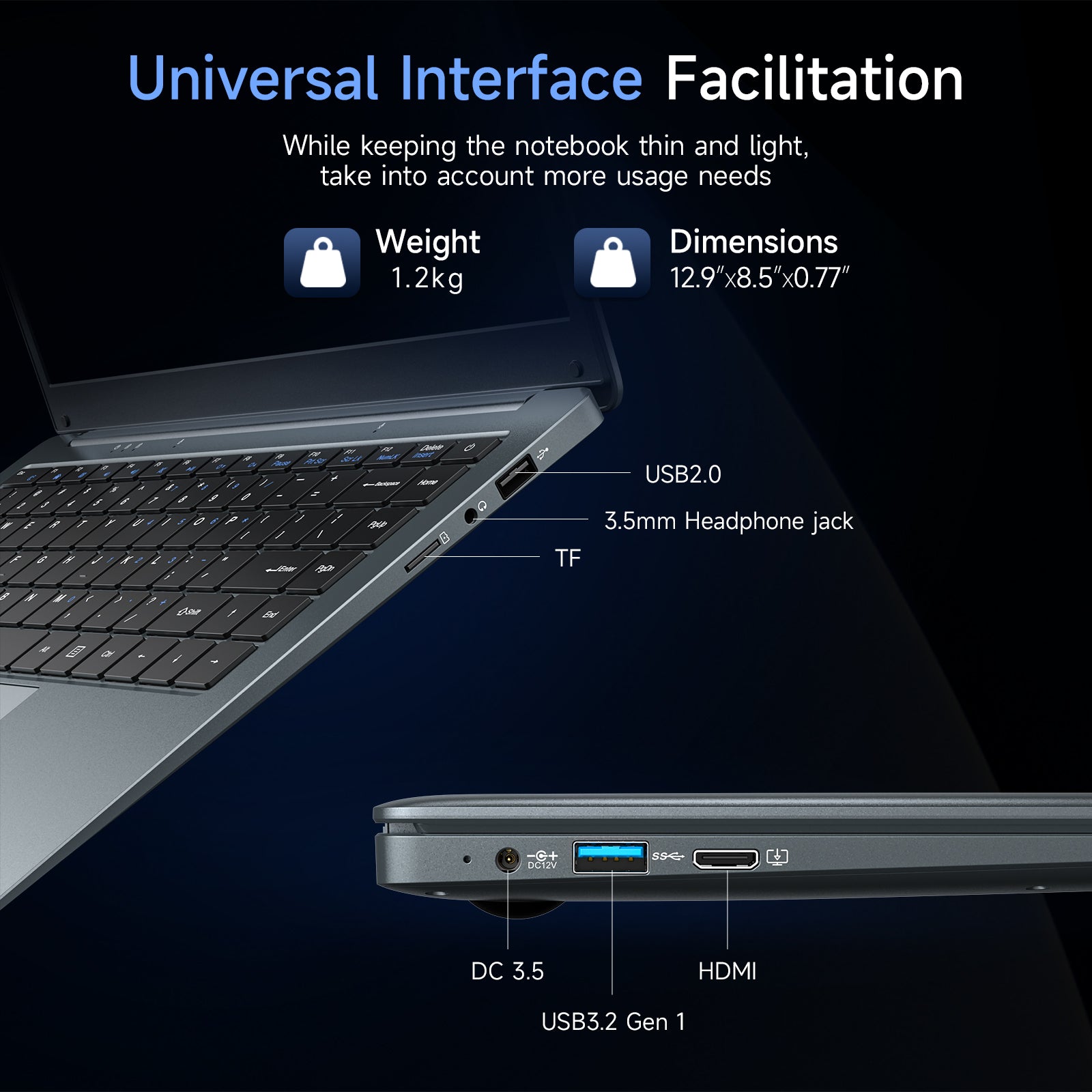 BLUEING 14" FHD Lightweight Laptop, Intel Celeron N3350 Laptop Computer, 6GB LPDDR4 RAM 320GB(64GB eMMC/256GB SSD), WI-FI 5, BT5.0, HD Camera, Windows 10 Laptop Computer for Home & Study BLUEING