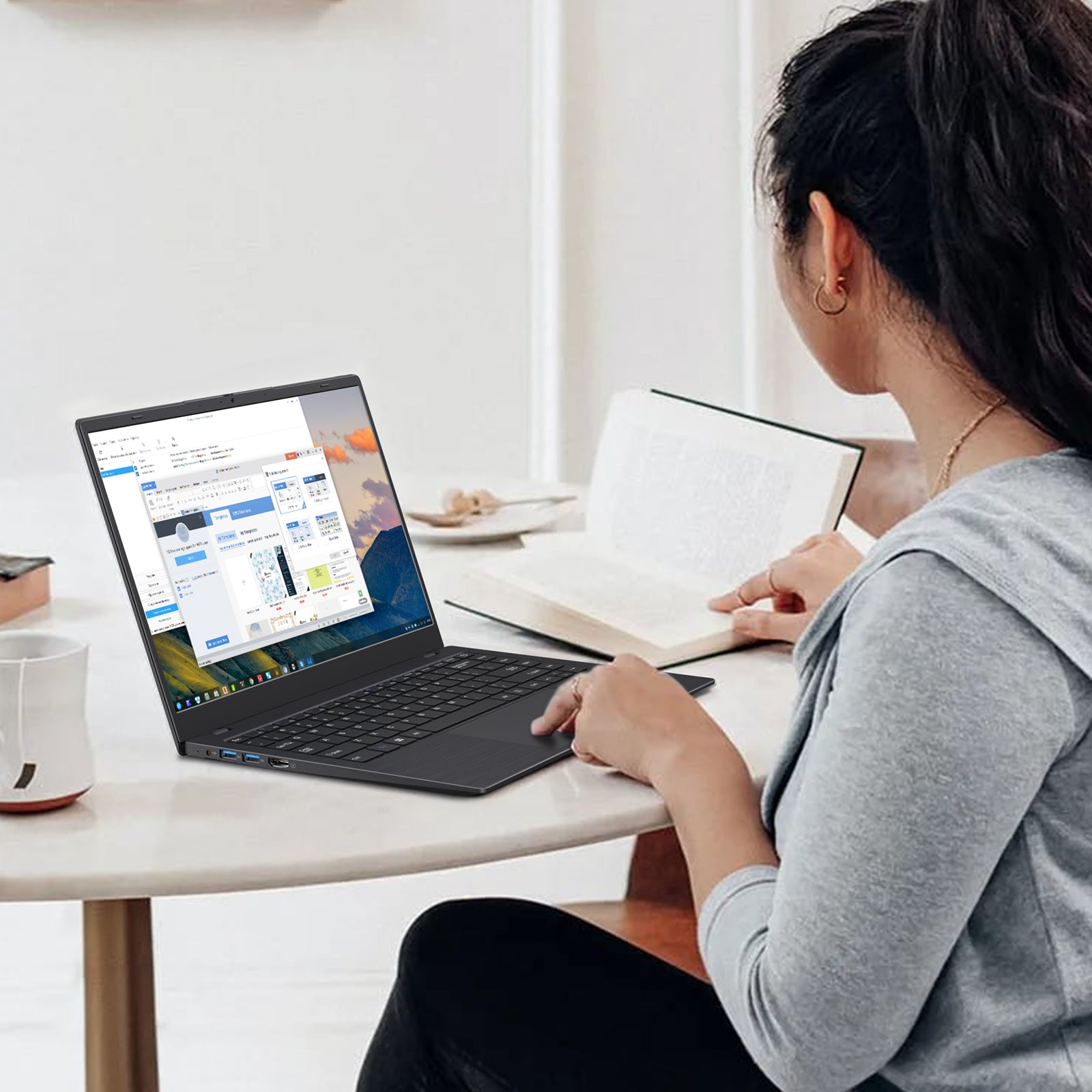 BLUEING 14.1" Laptop Computer, Windows 11 Laptop, 8GB RAM 512GB SSD, Intel Quad-Core N4000 Processor(Up to 2.64GHz), FHD 1080P IPS, Wi-Fi 5, BT5.0, Portable Notebook for Office, Students, Families BLUEING