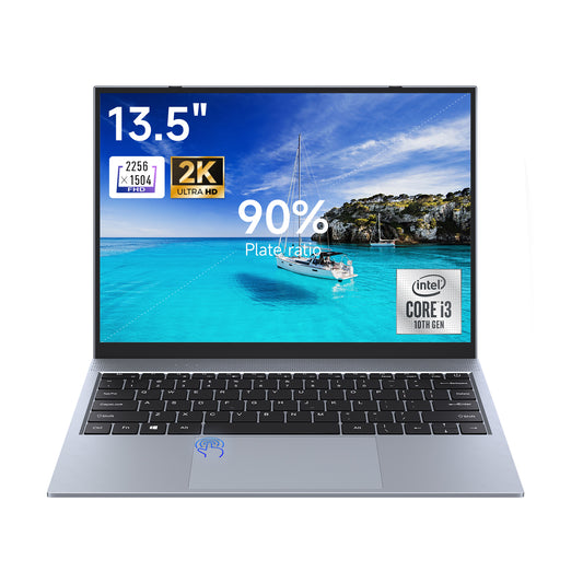 13.5 Intel core i3-1005G1 Laptop DDR4 8GB RAM 256GB SSD Business Student Computer, Backlit Keyboard, Fingerprint Recognition, 2256 * 1504 IPS 2K, WIFi6, USB3.2,PD/DP,1.2kg Portable Notebook