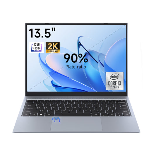 13.5 Intel core i3-1115G4 Laptop DDR4 8GB RAM 256GB SSD Business Student Computer, Backlit Keyboard, Fingerprint Recognition, 2256 * 1504 IPS 2K, WIFi6, USB3.2,PD/DP,1.2kg Portable Notebook