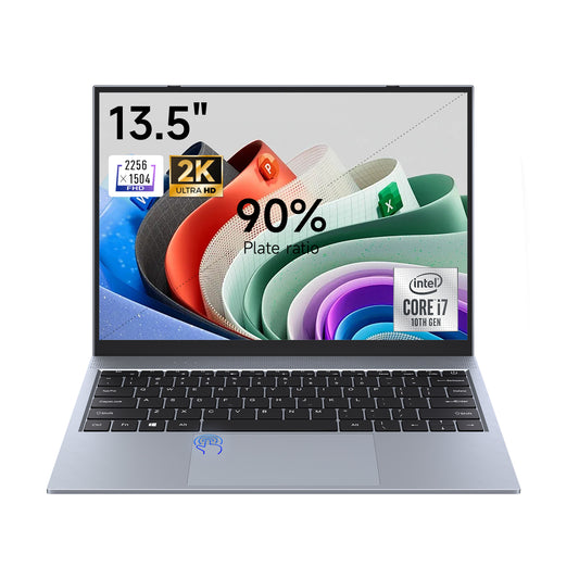 13.5" Student Laptops, 2K FHD IPS Display, Windows 11 Pro Laptops, Intel 4-Core i7 1065G7(Up to 3.4GHz), 8GB DDR4 256GB SSD, WiFi 6, Full-Function Type-C, Fingerprint Sensor, Backlit Keyboard